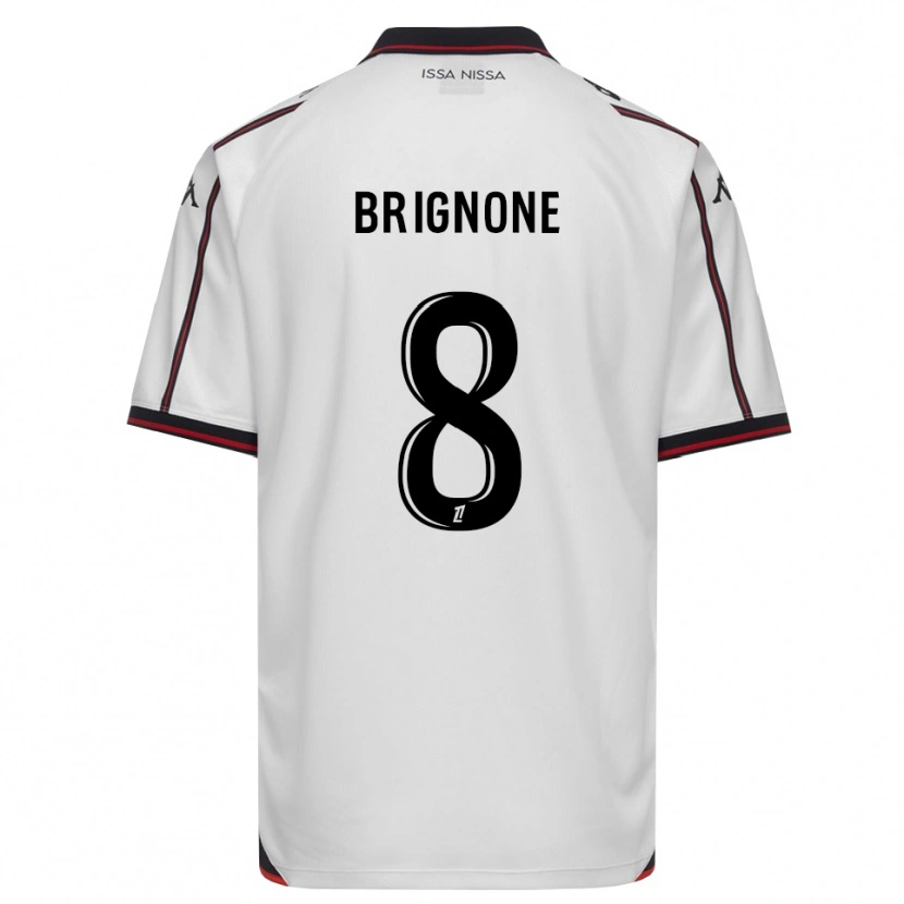 Danxen Criança Camisola Millan Brignone #8 Preto Branco Alternativa 2026/27 Camisa