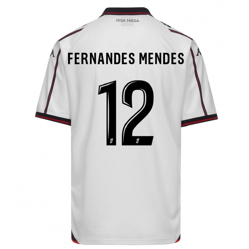 Danxen Criança Camisola Mathis Fernandes Mendes #12 Preto Branco Alternativa 2026/27 Camisa