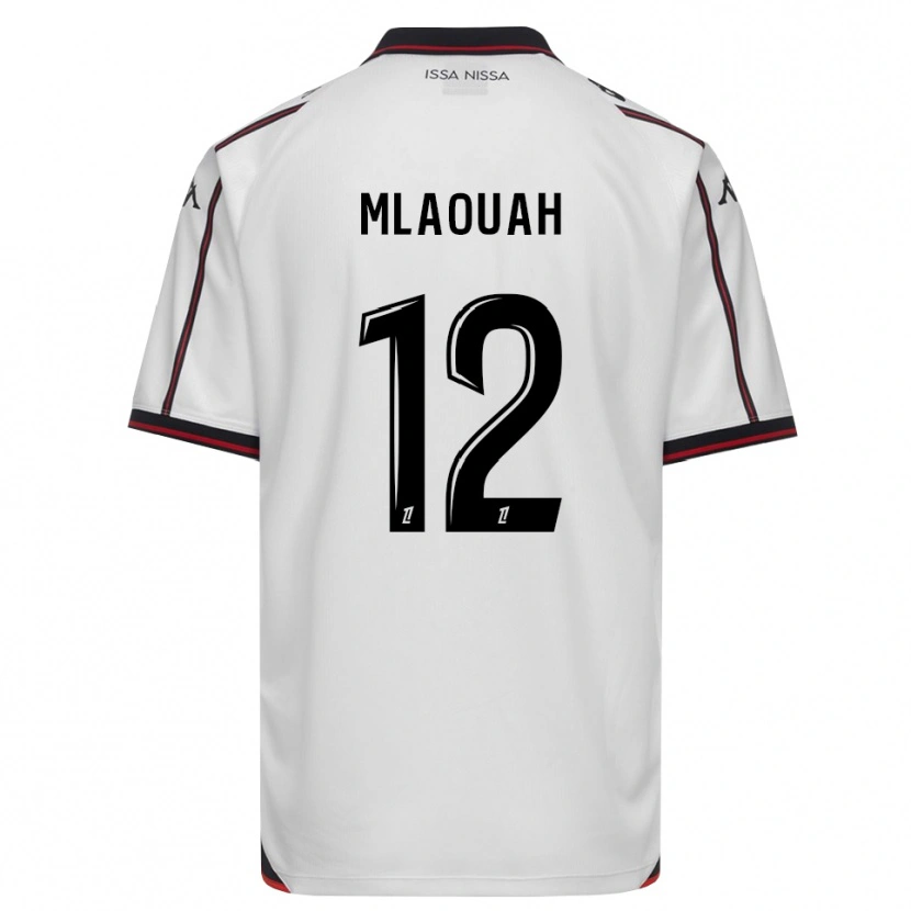 Danxen Criança Camisola Sofiane Mlaouah #12 Preto Branco Alternativa 2026/27 Camisa