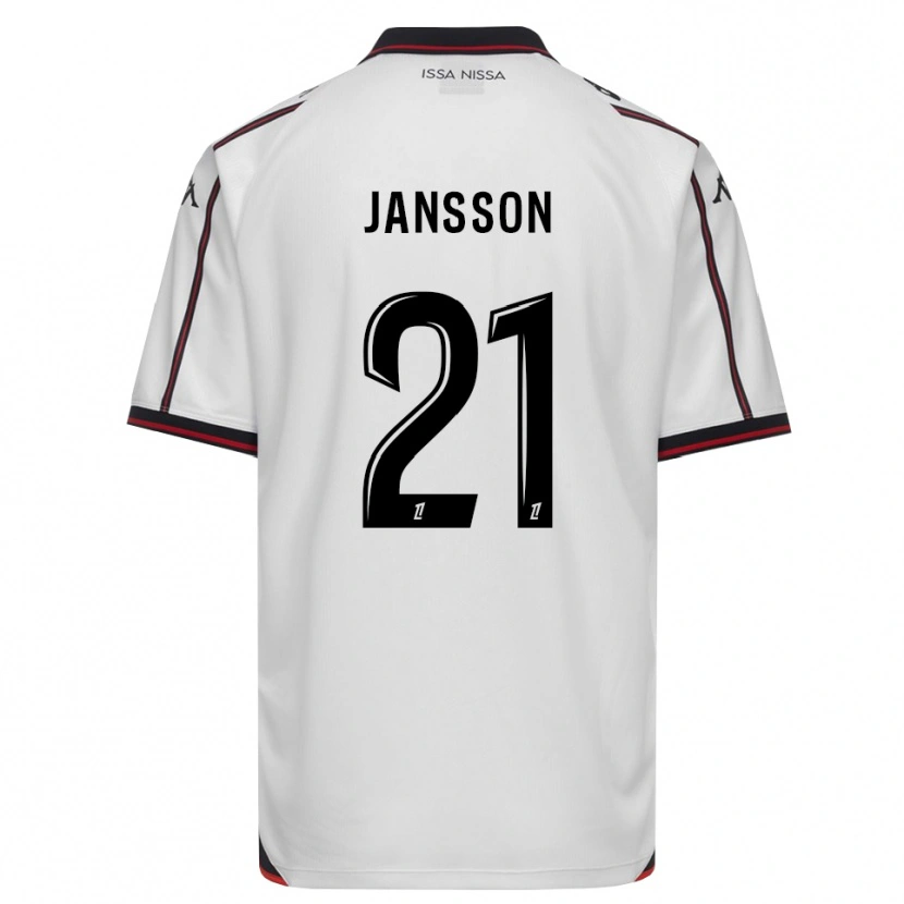 Danxen Criança Camisola Isak Jansson #21 Preto Branco Alternativa 2026/27 Camisa