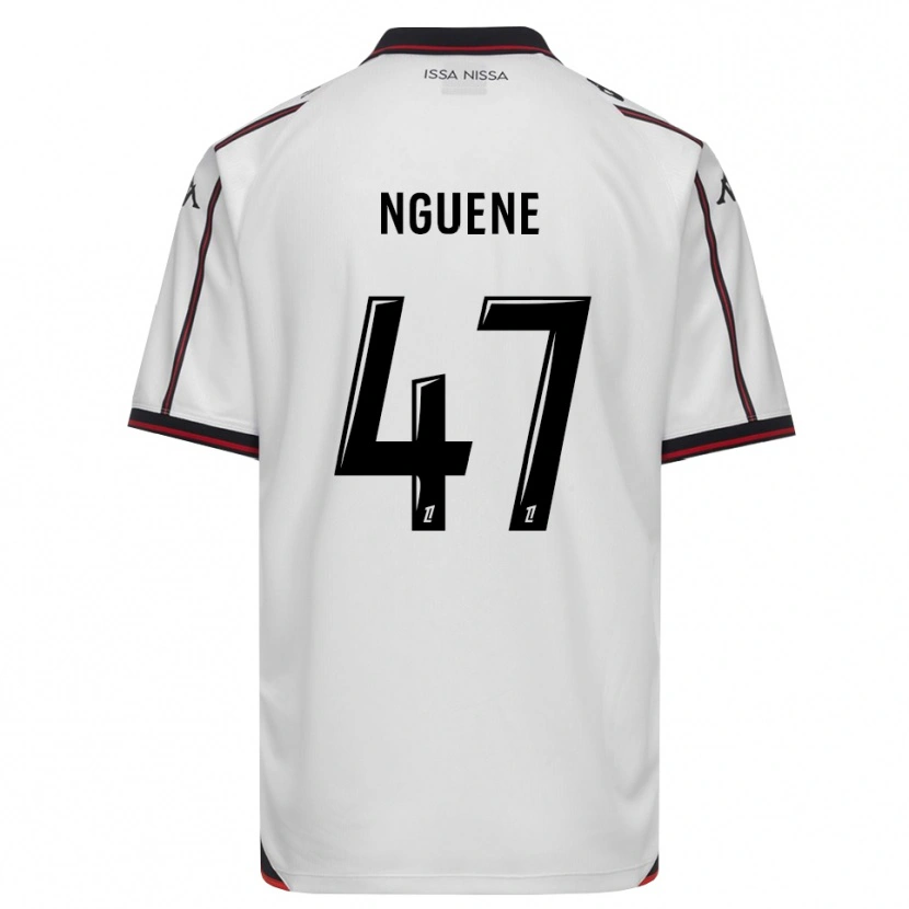Danxen Criança Camisola Bernard Nguene #47 Preto Branco Alternativa 2026/27 Camisa