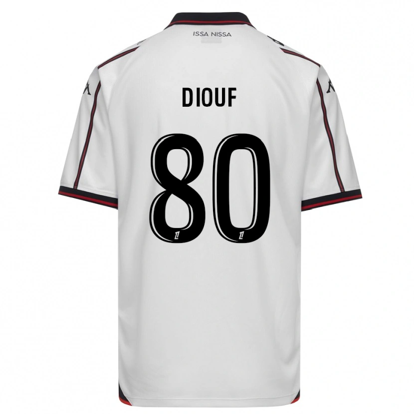 Danxen Criança Camisola Yehvann Diouf #80 Preto Branco Alternativa 2026/27 Camisa