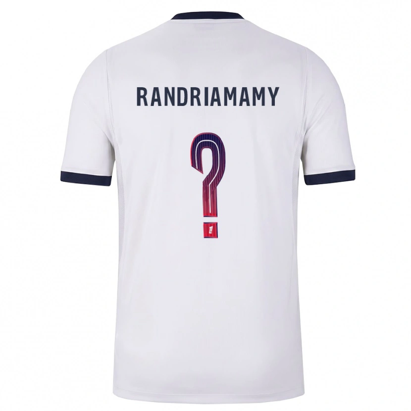 Danxen Criança Camisola Mathyas Randriamamy #0 Branco Preto Vermelho Alternativa 2026/27 Camisa