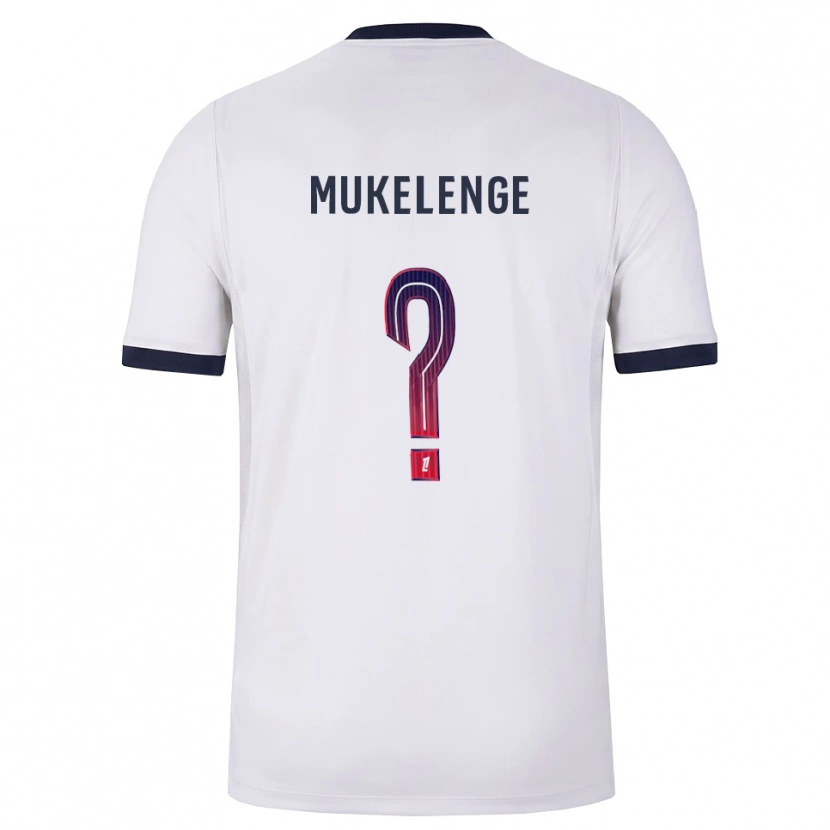 Danxen Criança Camisola Christ Mukelenge #0 Branco Preto Vermelho Alternativa 2026/27 Camisa