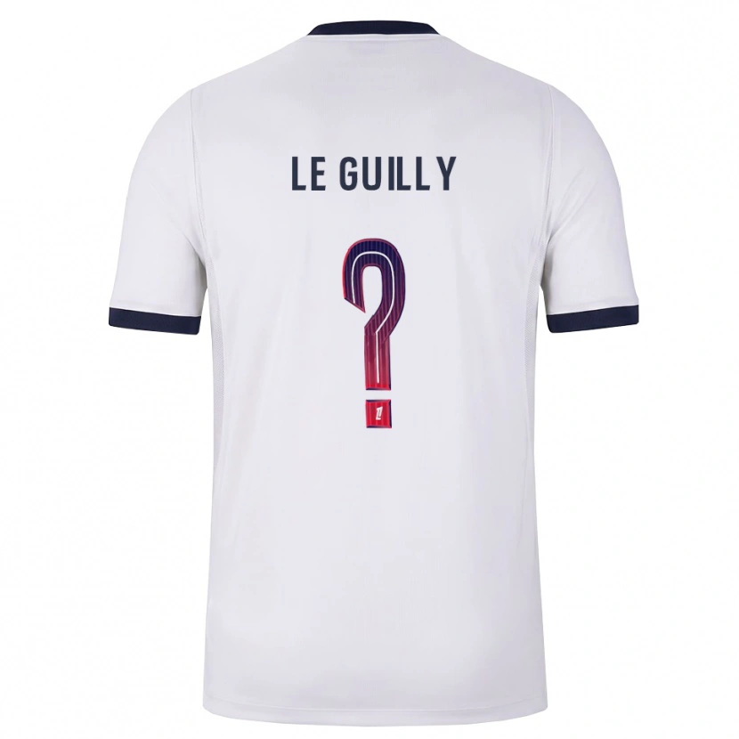 Danxen Criança Camisola Eden Le Guilly #0 Branco Preto Vermelho Alternativa 2026/27 Camisa
