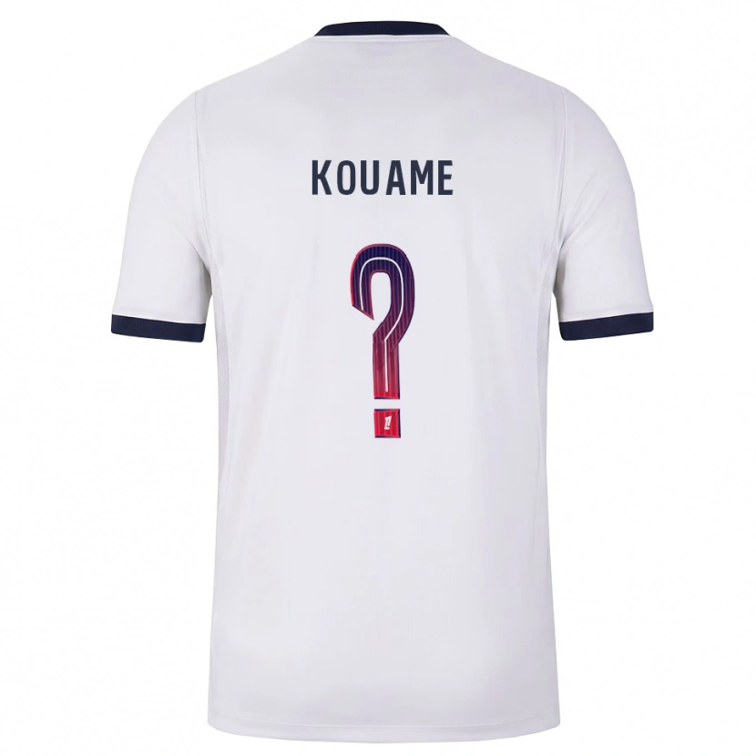 Danxen Criança Camisola Kelly Kouame #0 Branco Preto Vermelho Alternativa 2026/27 Camisa