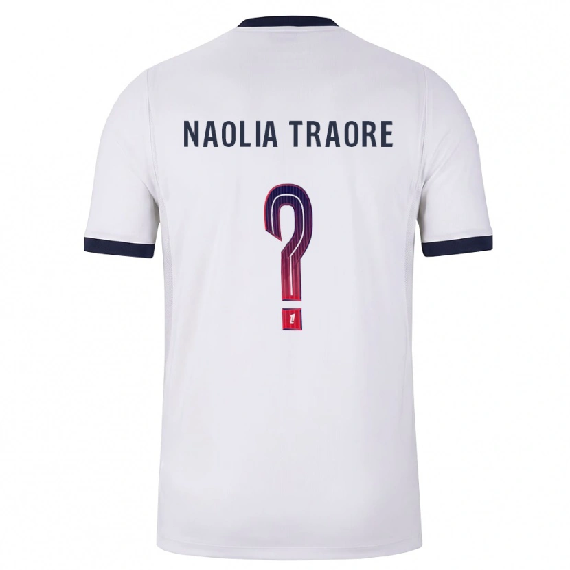 Danxen Criança Camisola Naolia Traore #0 Branco Preto Vermelho Alternativa 2026/27 Camisa