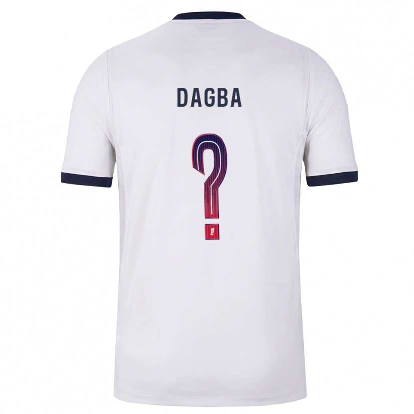 Danxen Criança Camisola Colin Dagba #0 Branco Preto Vermelho Alternativa 2026/27 Camisa