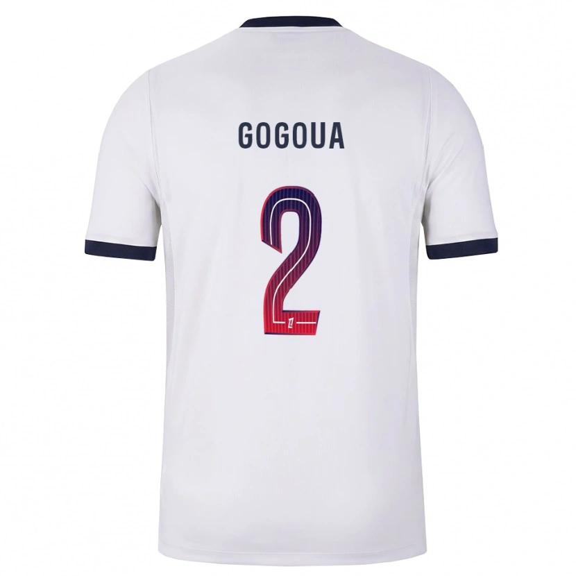 Danxen Criança Camisola Valentin Gogoua #2 Branco Preto Vermelho Alternativa 2026/27 Camisa