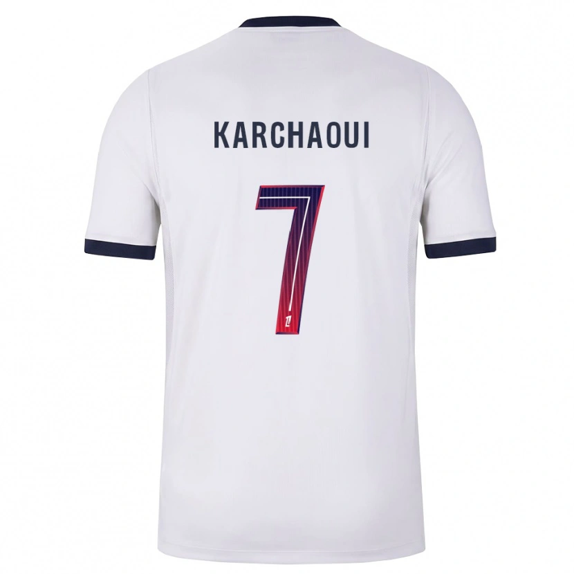 Danxen Criança Camisola Sakina Karchaoui #7 Branco Preto Vermelho Alternativa 2026/27 Camisa
