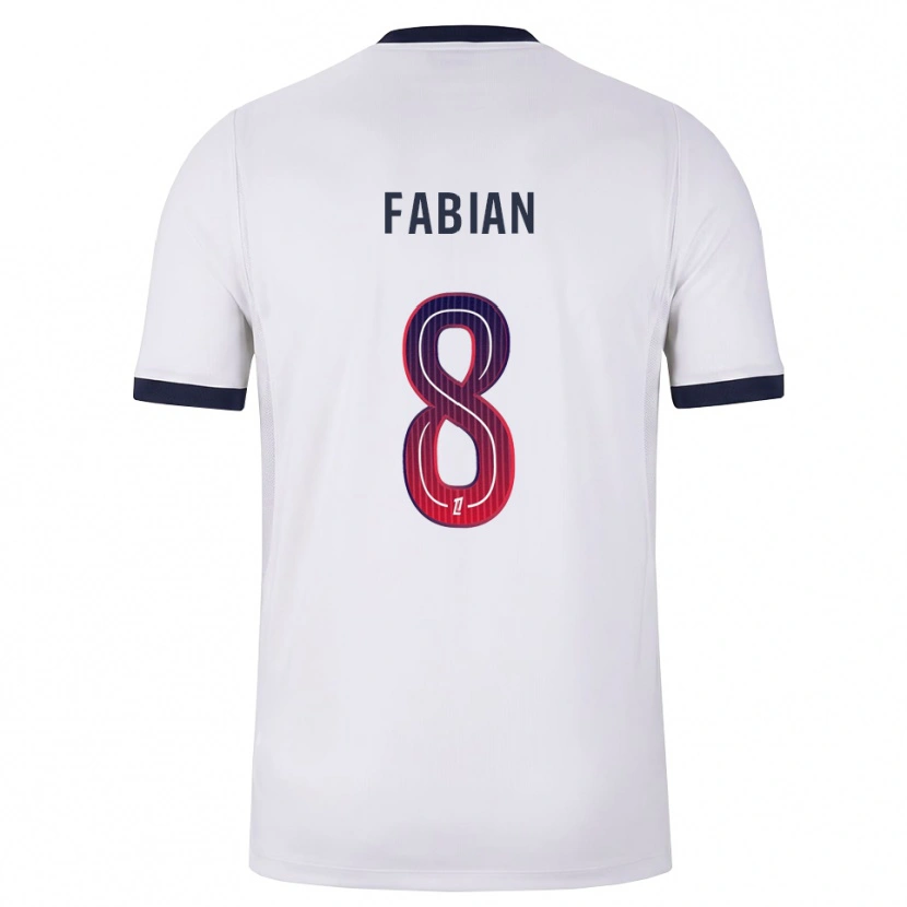 Danxen Criança Camisola Fabián Ruiz #8 Branco Preto Vermelho Alternativa 2026/27 Camisa