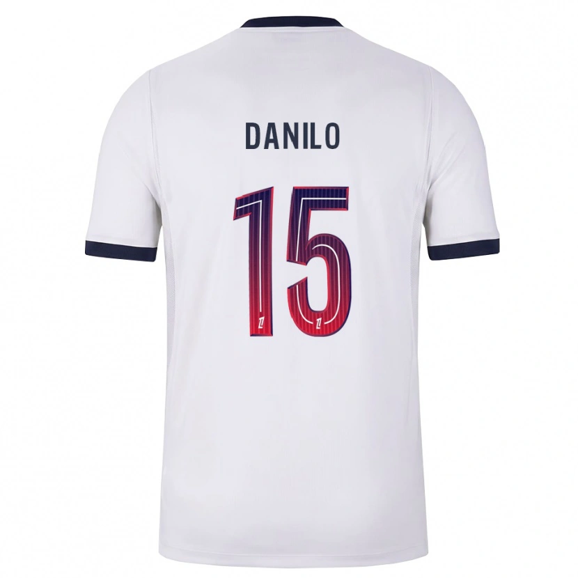 Danxen Criança Camisola Danilo Pereira #15 Branco Preto Vermelho Alternativa 2026/27 Camisa