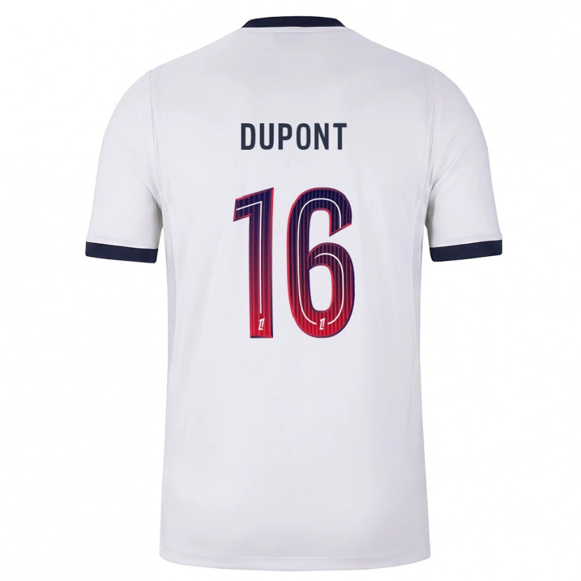 Danxen Criança Camisola Raphaël Dupont #16 Branco Preto Vermelho Alternativa 2026/27 Camisa