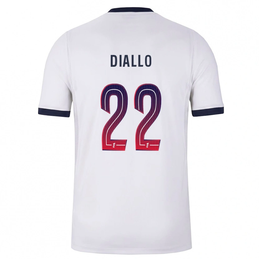 Danxen Criança Camisola Abdou Diallo #22 Branco Preto Vermelho Alternativa 2026/27 Camisa