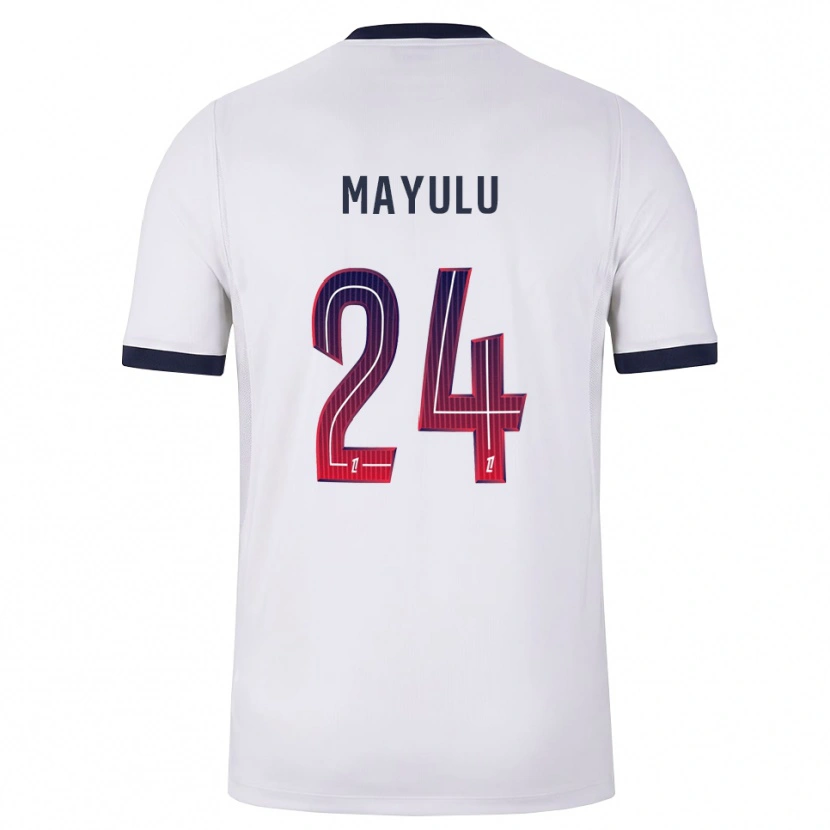Danxen Criança Camisola Senny Mayulu #24 Branco Preto Vermelho Alternativa 2026/27 Camisa
