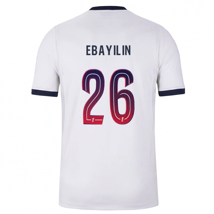 Danxen Criança Camisola Anaïs Ebayilin #26 Branco Preto Vermelho Alternativa 2026/27 Camisa