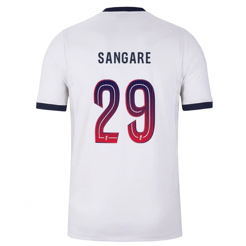 Danxen Criança Camisola Hawa Sangare #29 Branco Preto Vermelho Alternativa 2026/27 Camisa