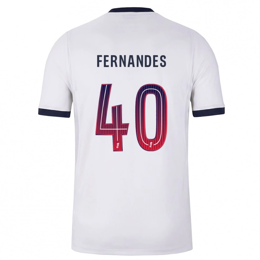 Danxen Criança Camisola Alyssa Fernandes #40 Branco Preto Vermelho Alternativa 2026/27 Camisa