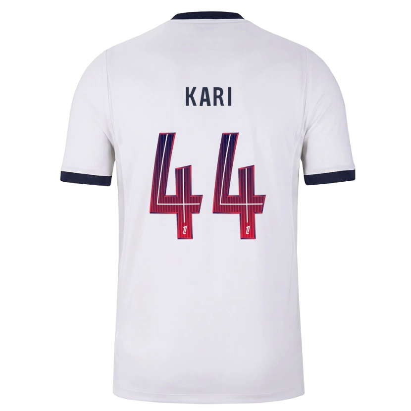 Danxen Criança Camisola Ayman Kari #44 Branco Preto Vermelho Alternativa 2026/27 Camisa