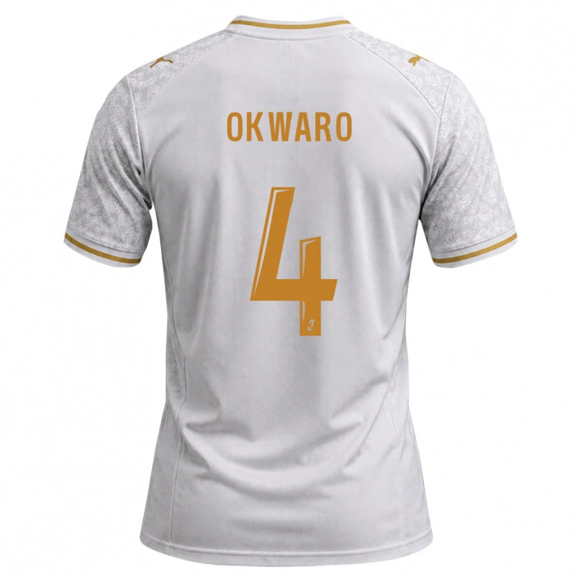 Danxen Criança Camisola Manzur Okwaro #4 Cinza Dourado Branco Alternativa 2026/27 Camisa