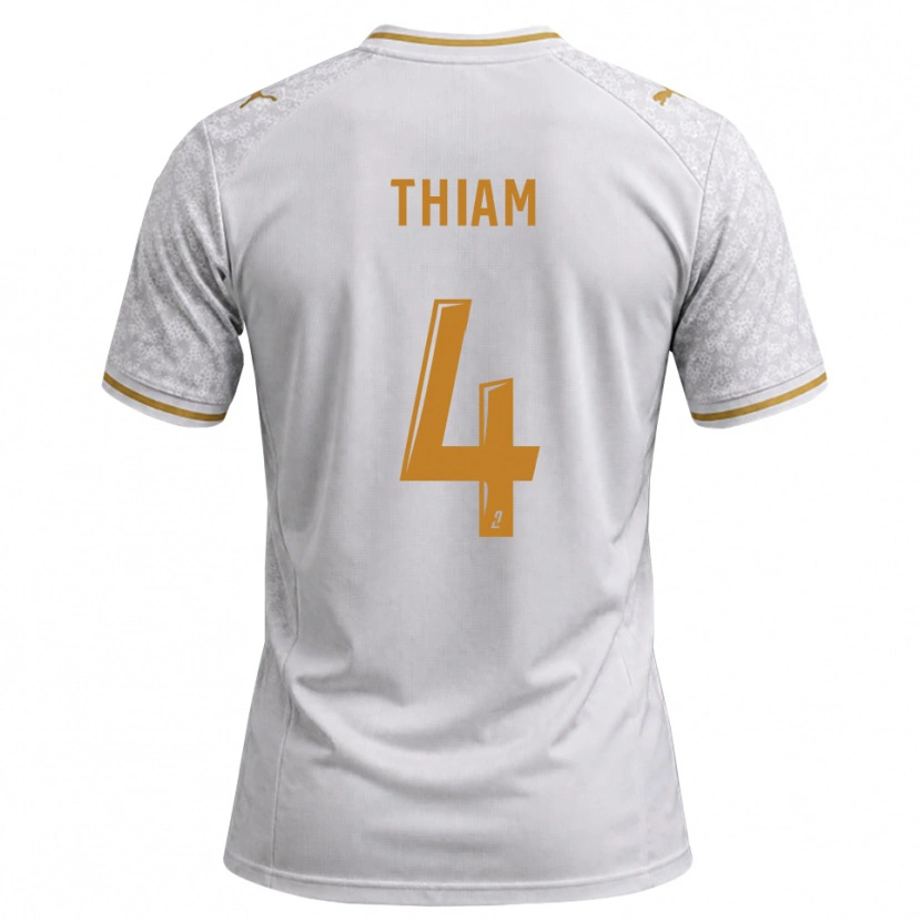 Danxen Criança Camisola Imran Thiam #4 Cinza Dourado Branco Alternativa 2026/27 Camisa