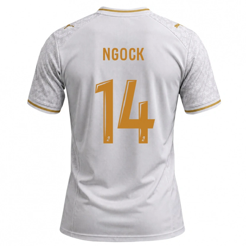 Danxen Criança Camisola Monique Ngock #14 Cinza Dourado Branco Alternativa 2026/27 Camisa