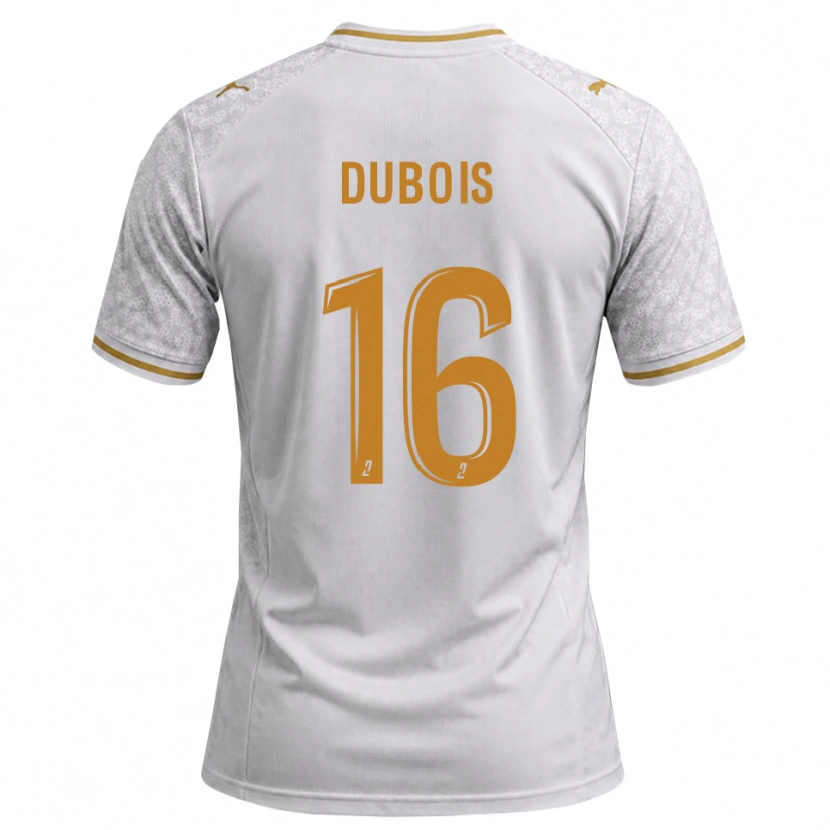 Danxen Criança Camisola Tom Dubois #16 Cinza Dourado Branco Alternativa 2026/27 Camisa