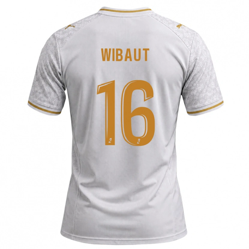 Danxen Criança Camisola Clara Wibaut #16 Cinza Dourado Branco Alternativa 2026/27 Camisa
