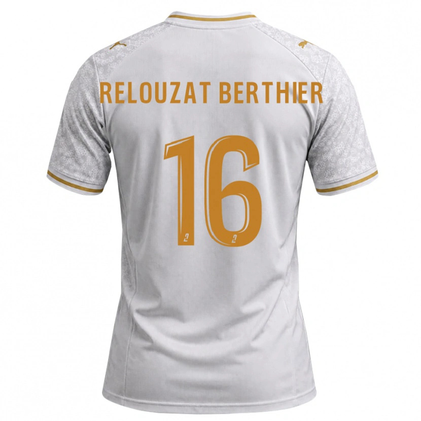 Danxen Criança Camisola Maxime Relouzat Berthier #16 Cinza Dourado Branco Alternativa 2026/27 Camisa