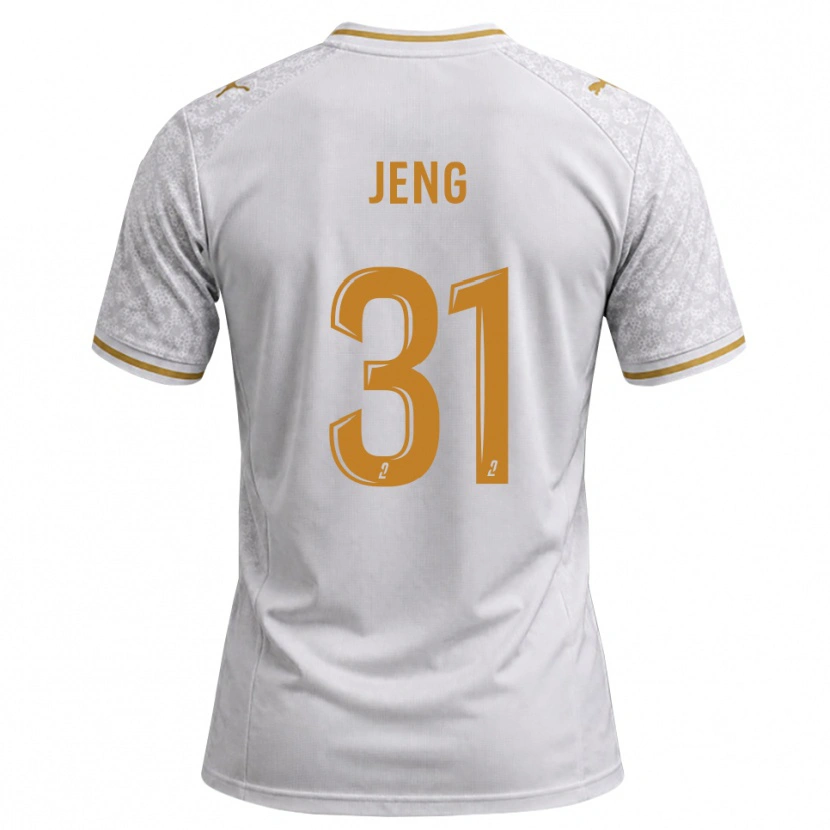 Danxen Criança Camisola Malcolm Jeng #31 Cinza Dourado Branco Alternativa 2026/27 Camisa