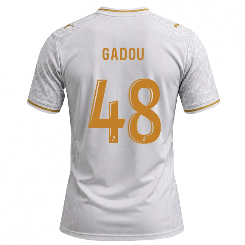 Danxen Criança Camisola Arone Gadou #48 Cinza Dourado Branco Alternativa 2026/27 Camisa