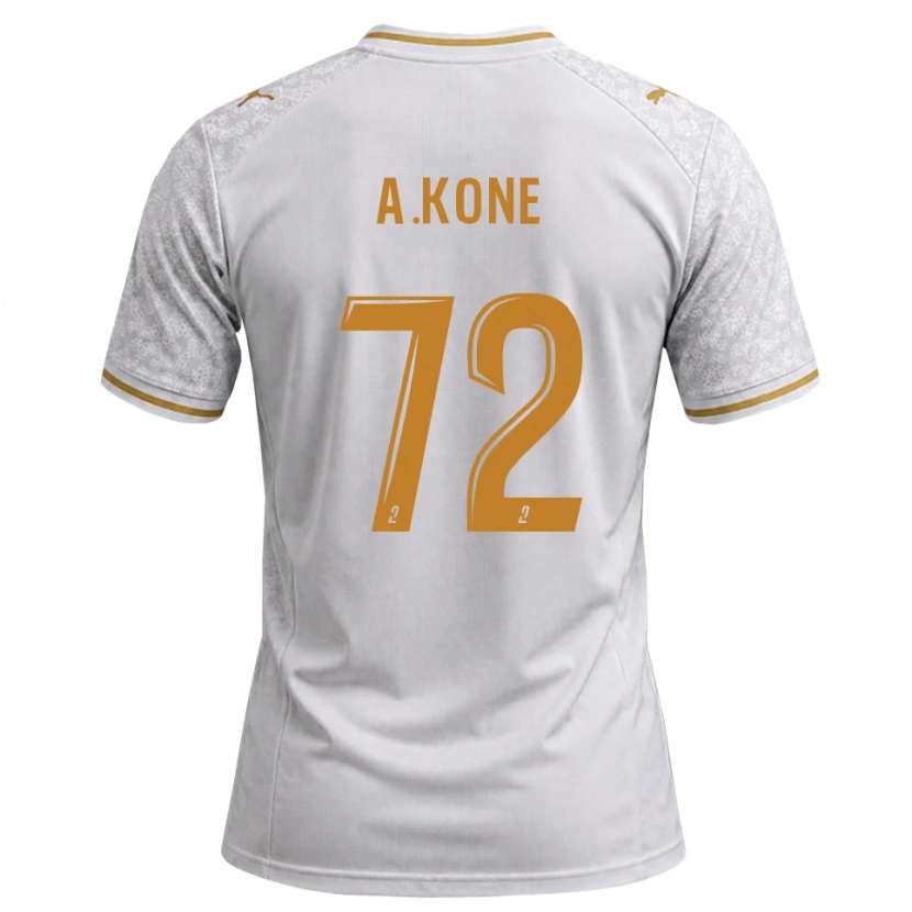 Danxen Criança Camisola Amadou Koné #72 Cinza Dourado Branco Alternativa 2026/27 Camisa