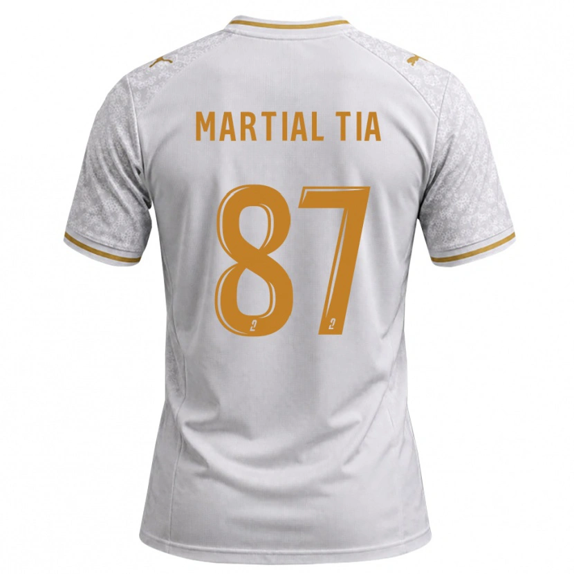 Danxen Criança Camisola Martial Tia #87 Cinza Dourado Branco Alternativa 2026/27 Camisa
