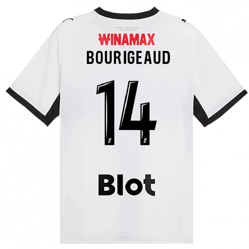 Danxen Criança Camisola Benjamin Bourigeaud #14 Preto Branco Vermelho Alternativa 2026/27 Camisa