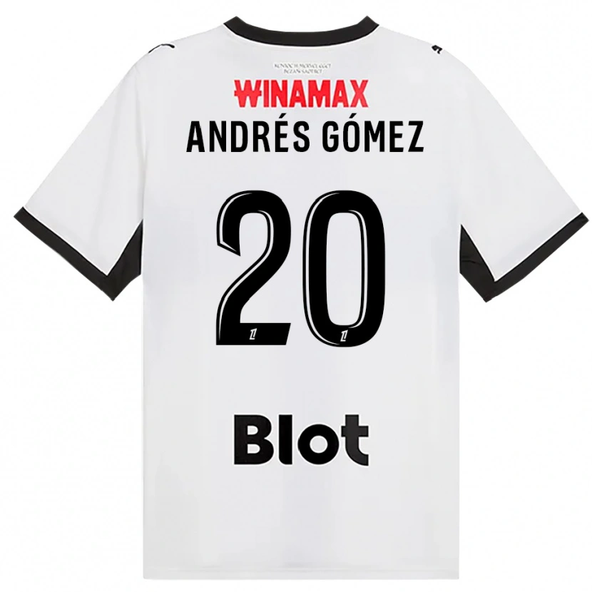 Danxen Criança Camisola Carlos Andrés Gómez #20 Preto Branco Vermelho Alternativa 2026/27 Camisa