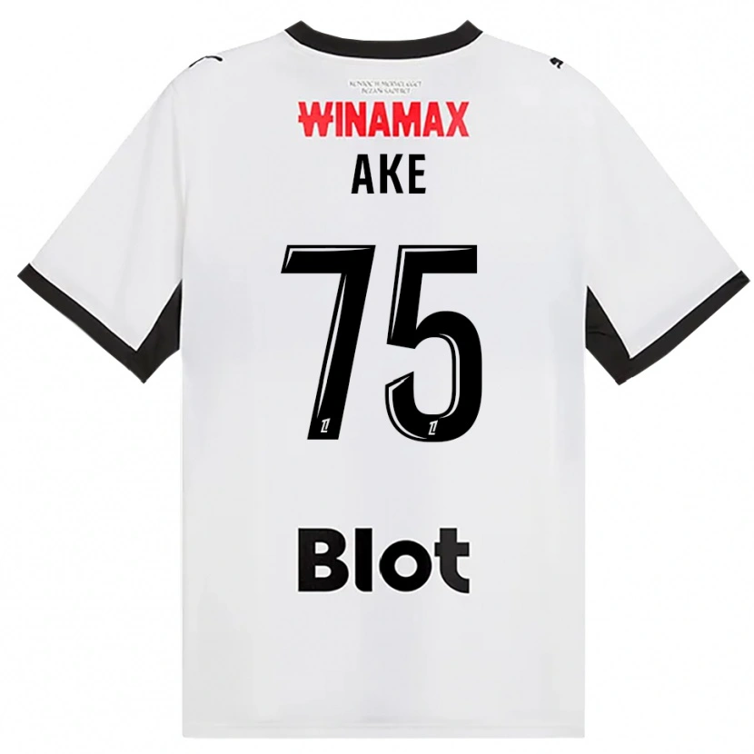 Danxen Criança Camisola Junior Ake #75 Preto Branco Vermelho Alternativa 2026/27 Camisa