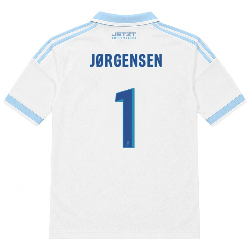 Danxen Criança Camisola Filip Jørgensen #1 Azul Céu Claro Branco Vermelho Alternativa 2026/27 Camisa