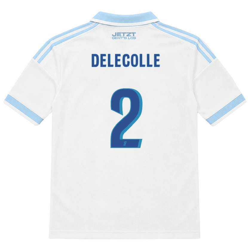Danxen Criança Camisola Timéo Delecolle #2 Azul Céu Claro Branco Vermelho Alternativa 2026/27 Camisa