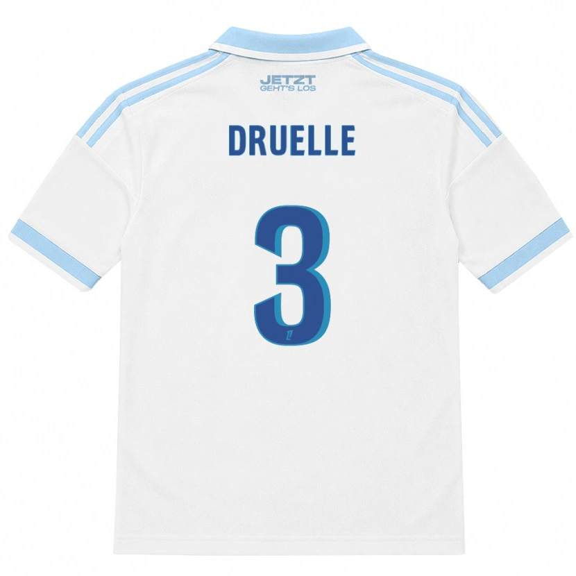 Danxen Criança Camisola Robin Druelle #3 Azul Céu Claro Branco Vermelho Alternativa 2026/27 Camisa