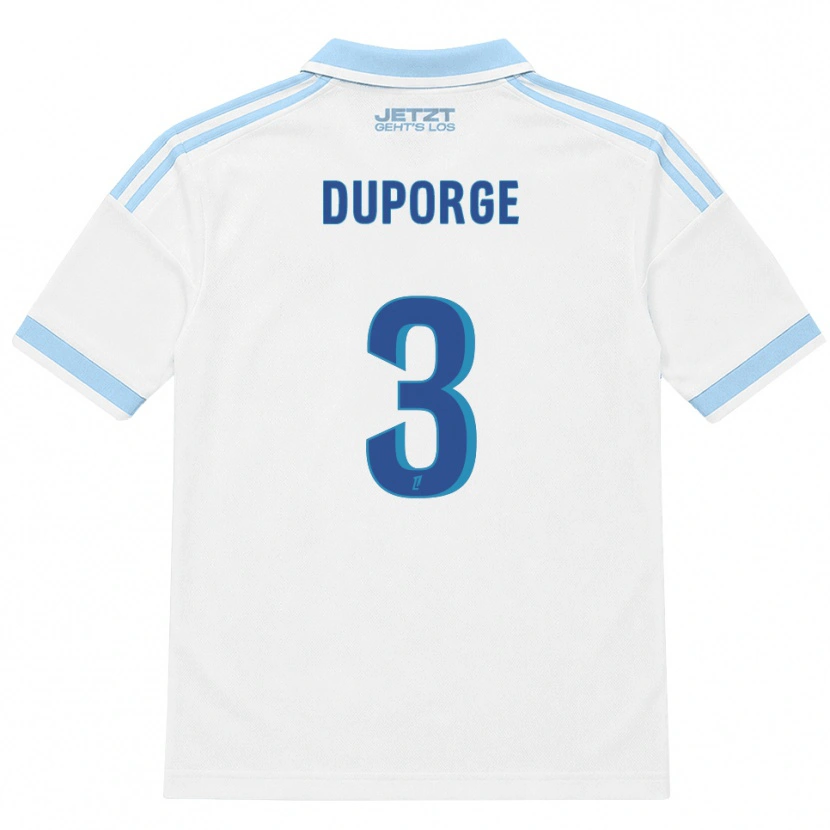 Danxen Criança Camisola Morgane Duporge #3 Azul Céu Claro Branco Vermelho Alternativa 2026/27 Camisa