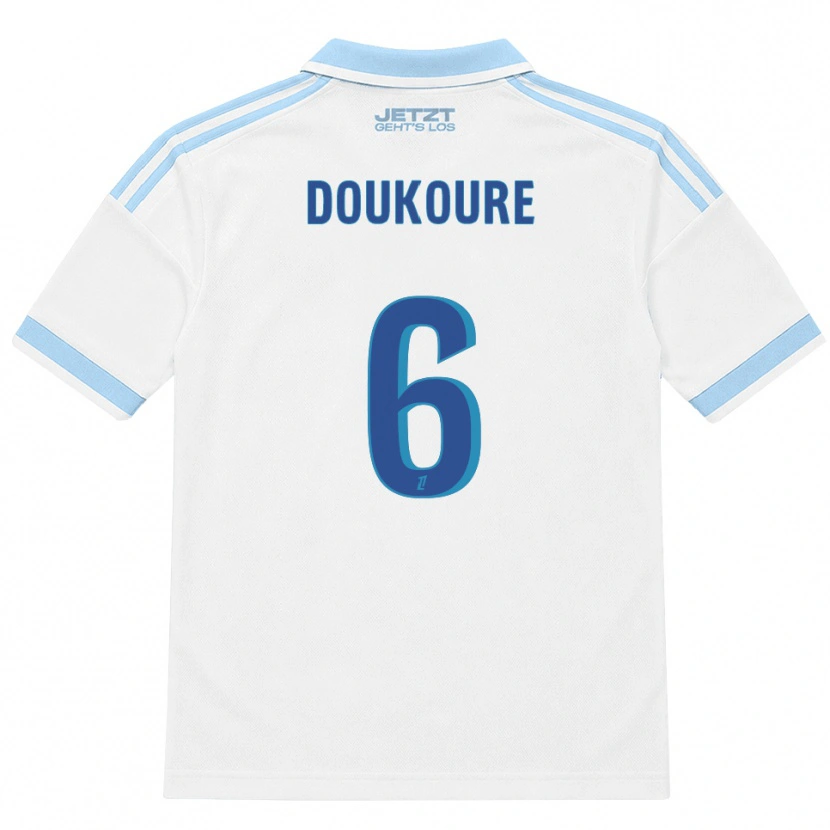 Danxen Criança Camisola Ismaël Doukouré #6 Azul Céu Claro Branco Vermelho Alternativa 2026/27 Camisa