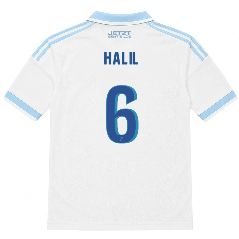 Danxen Criança Camisola Fouad Halil #6 Azul Céu Claro Branco Vermelho Alternativa 2026/27 Camisa