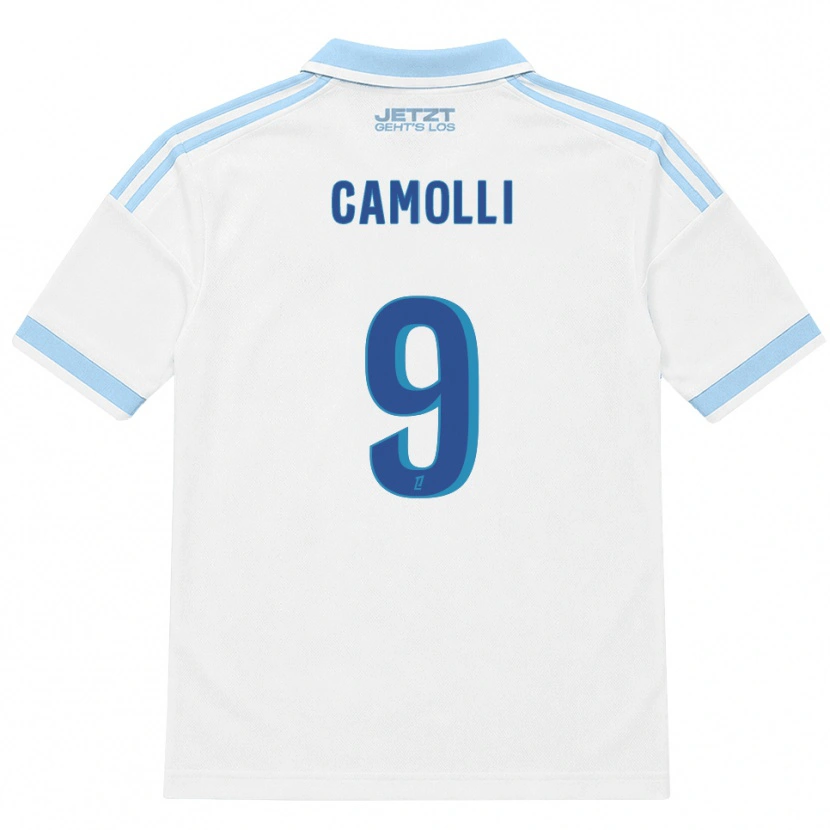 Danxen Criança Camisola Benjamin Camolli #9 Azul Céu Claro Branco Vermelho Alternativa 2026/27 Camisa