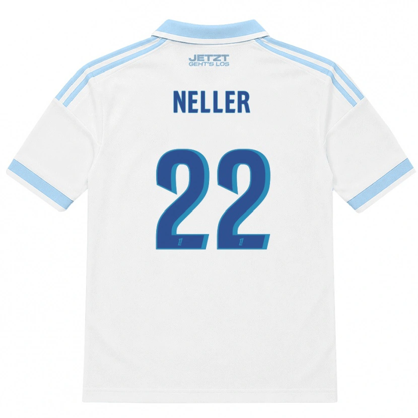 Danxen Criança Camisola Chloé Neller #22 Azul Céu Claro Branco Vermelho Alternativa 2026/27 Camisa