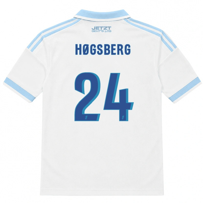 Danxen Criança Camisola Lucas Høgsberg #24 Azul Céu Claro Branco Vermelho Alternativa 2026/27 Camisa