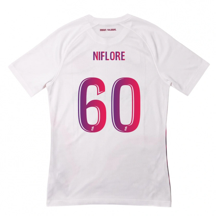 Danxen Criança Camisola Mathys Niflore #60 Branco Rosa Roxo Alternativa 2026/27 Camisa