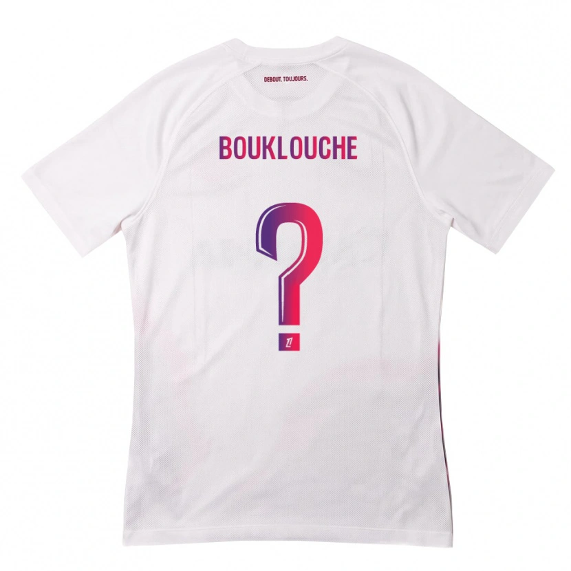 Danxen Criança Camisola Kelyan Bouklouche #0 Branco Rosa Roxo Alternativa 2026/27 Camisa