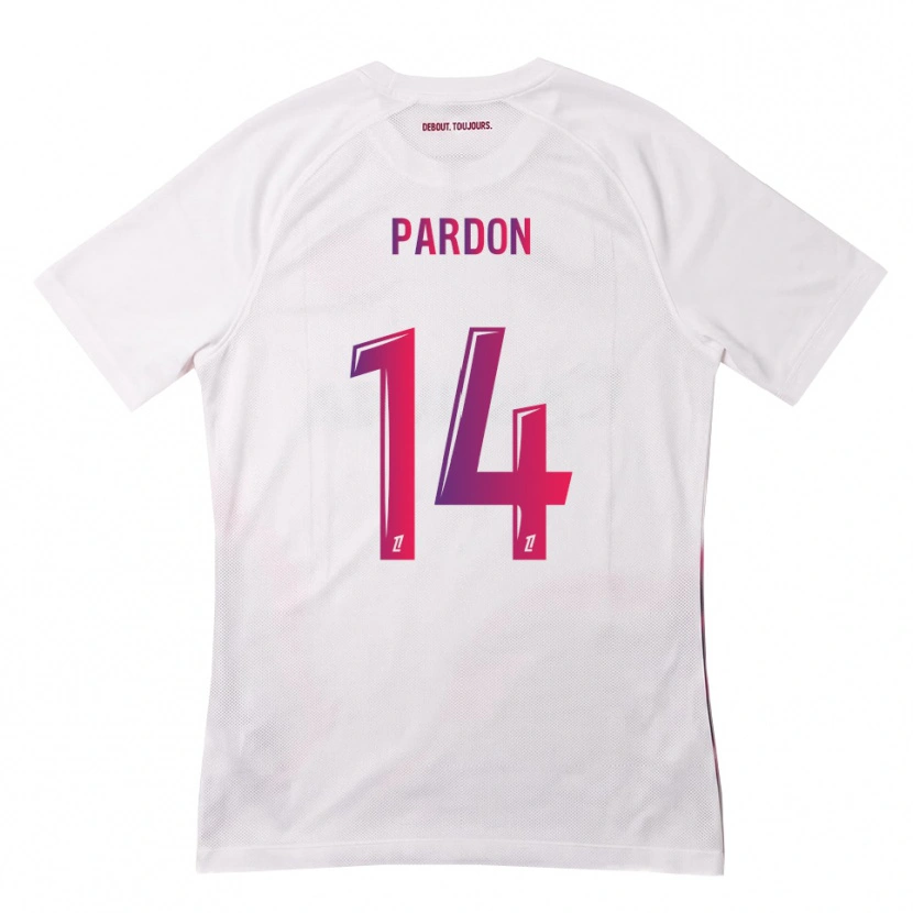 Danxen Criança Camisola Pauline Pardon #14 Branco Rosa Roxo Alternativa 2026/27 Camisa
