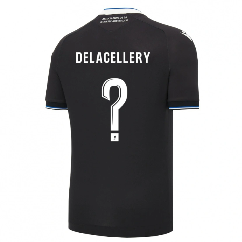 Danxen Criança Camisola Coralie Delacellery #0 Preto Azul Branco Alternativa 2026/27 Camisa