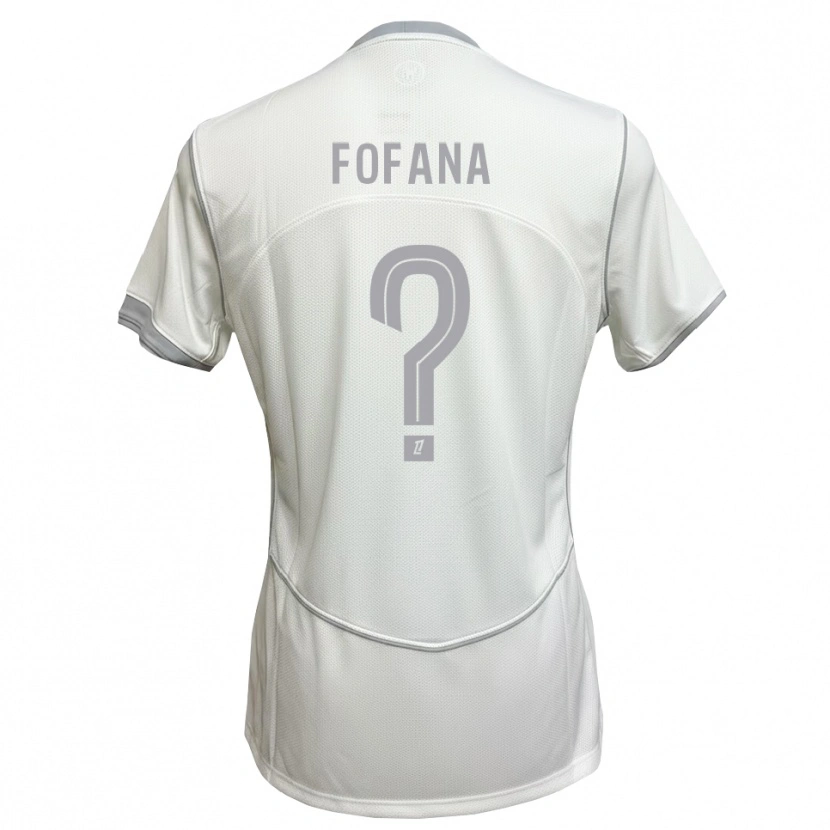 Danxen Criança Camisola N'faly Fofana #0 Cinza Branco Alternativa 2026/27 Camisa